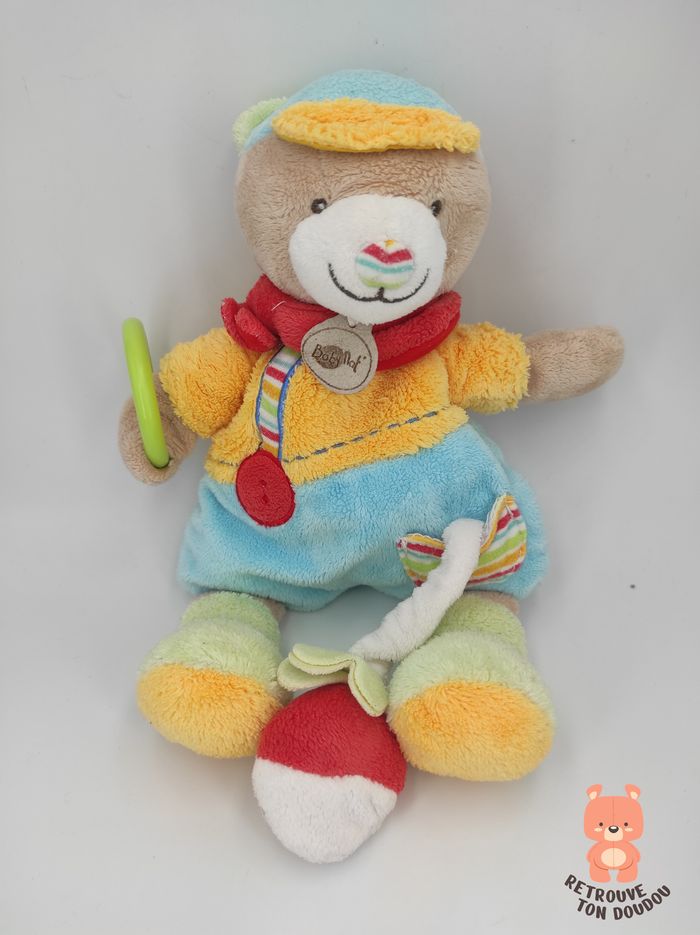 Doudou d'éveil Ours Simon Jardinier Baby Nat'