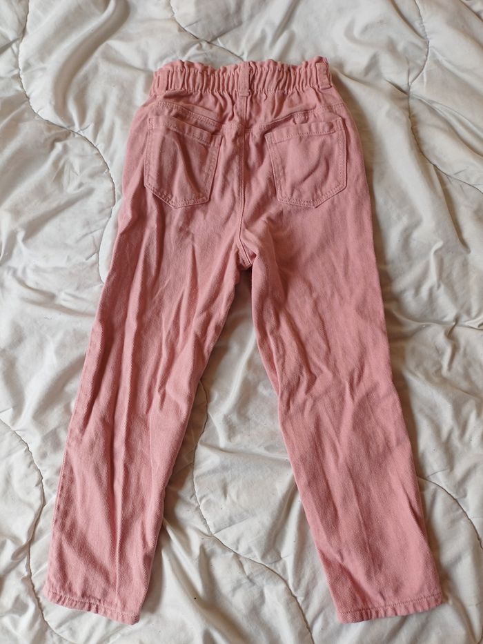Pantalons denim coupe slouchy à taille ajustable fille - photo numéro 4