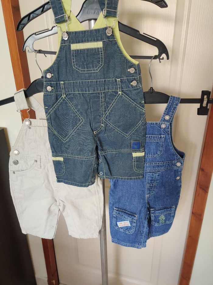 Lot de 3 salopettes 6 mois