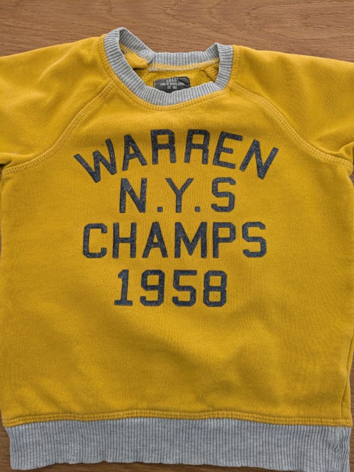 Pull jaune et gris H&M - photo numéro 2