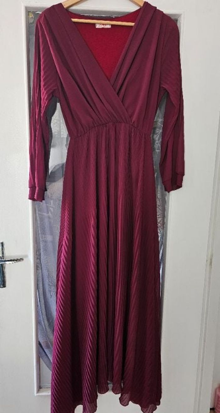 Robe longue plissee