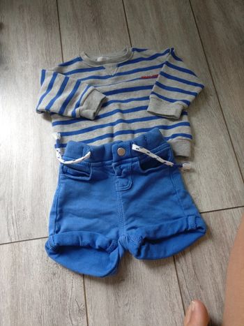 Ensemble sweat + short 6 mois
