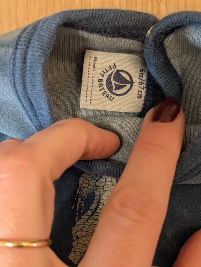 Lot de 3 pyjamas velours Petit bateau - Taille : 6 mois - photo numéro 4