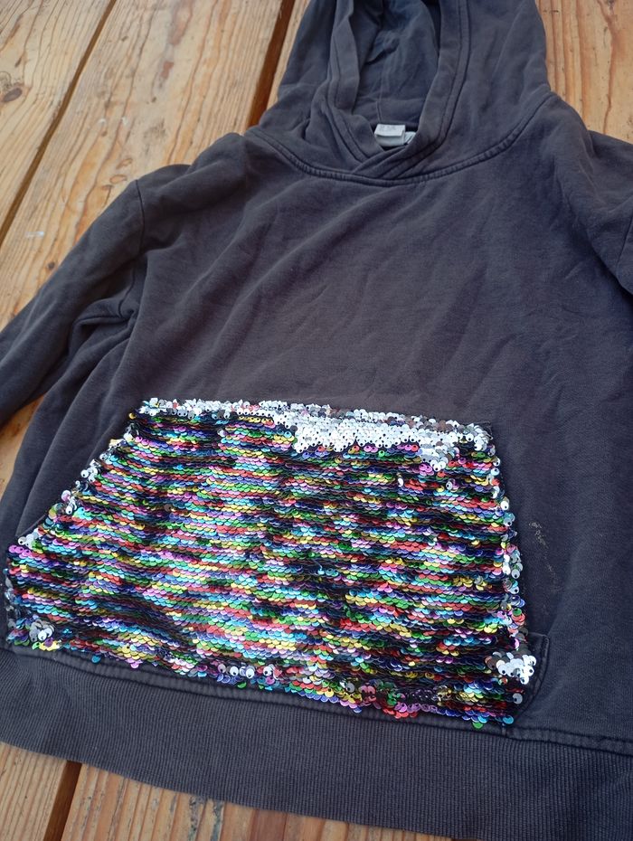 Sweat sequins 8 10 ans, marque h&m - photo numéro 2