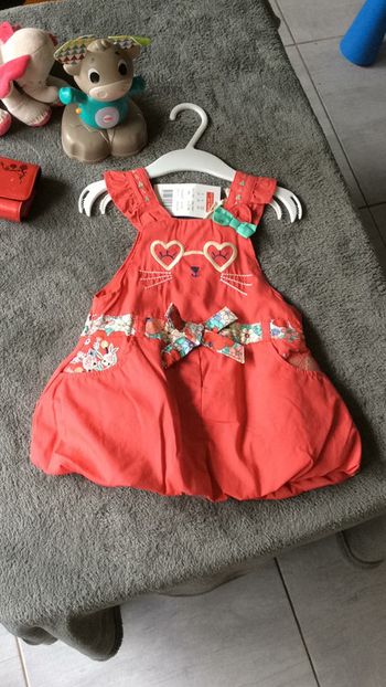 Robe bouffante corail