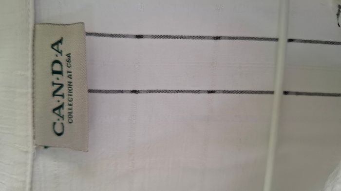 Chemise / Surchemise - Blanche avec rayures noires - photo numéro 2