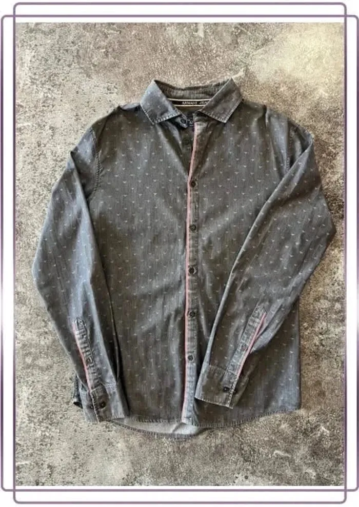 Chemise manches longues homme Armani taille L Slim fit Men shirt - Herrenhemd - Camicia uomo