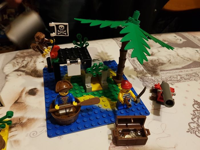 Lot x4 Lego pirate vintage 6260 Shipwreck island 6257 Radeau 6247 Bounty boat 1696 Lookout - photo numéro 5