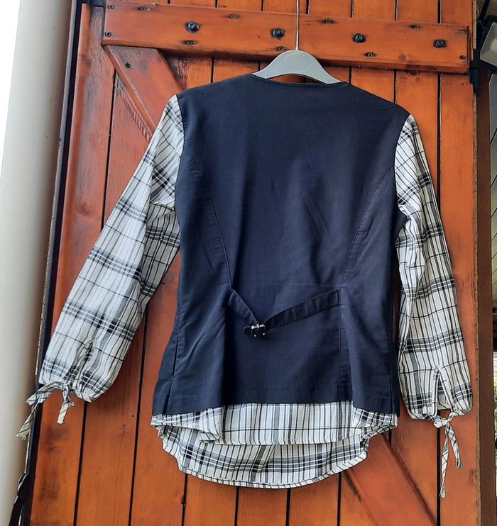 Chemisier 2 en 1, blouse et gilet, taille 36 - photo numéro 2