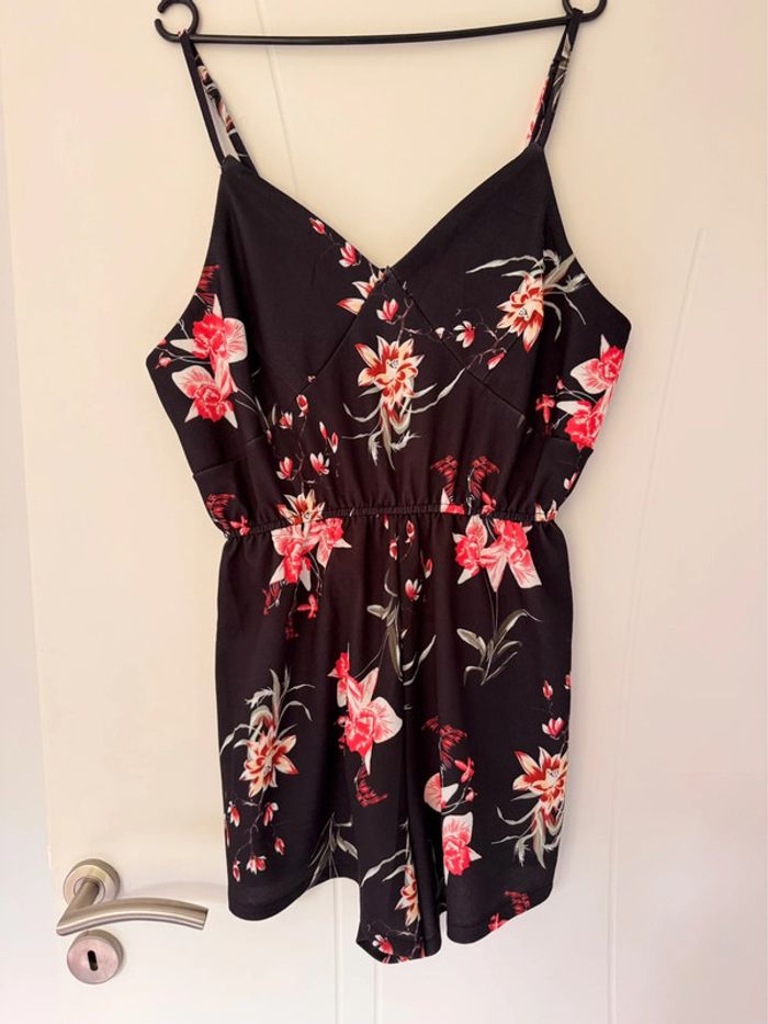 Combi-short à fleurs – Taille XL – Bretelles réglables