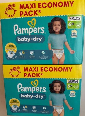 Couches Pampers, Baby dry, T6+