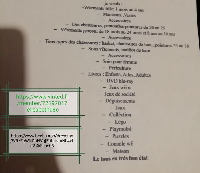 Plusieurs acticles dans différents catégories