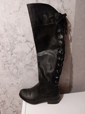 Botte haute /Cuissarde lacet simili cuir
