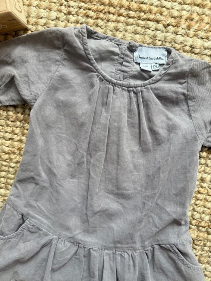 Robe velours côtelé Arsène et les pipelettes 12mois / 74cm - photo numéro 2