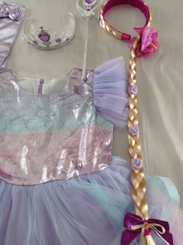 Déguisement princesse raiponce courte 4ans - photo numéro 3
