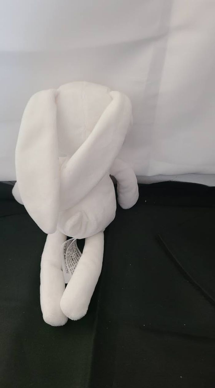 DOUDOU PELUCHE SIMBA TOYS LAPIN BLANC ENDORMI COURONNE FLEUR ROSE - photo numéro 3