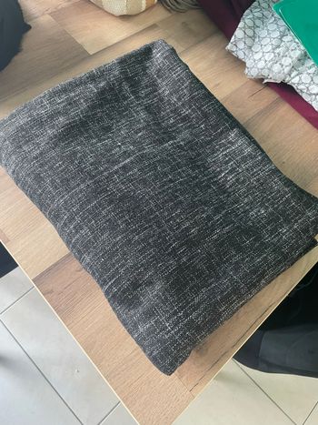 Tissus Lainage Tweed Uni Gris