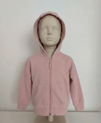 Gilet Zippé à Capuche Rose Tissaia - Taille 3 Ans (Petite Couture Nuque)