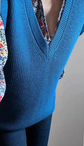Pull laine sans manches neuf