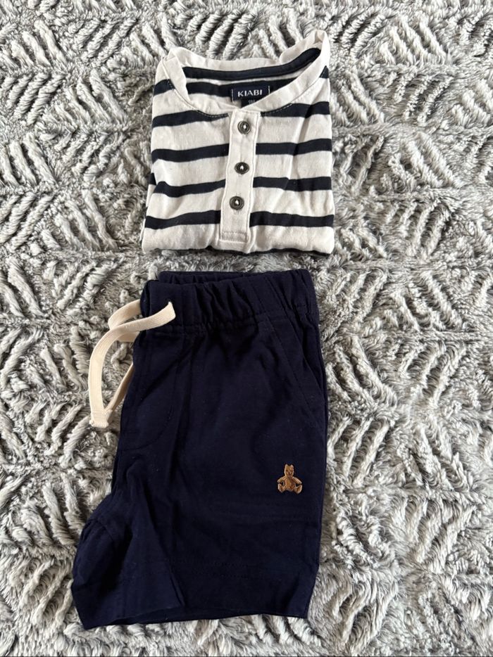 Ensemble t-shirt Kiabi & short Gap 9 mois