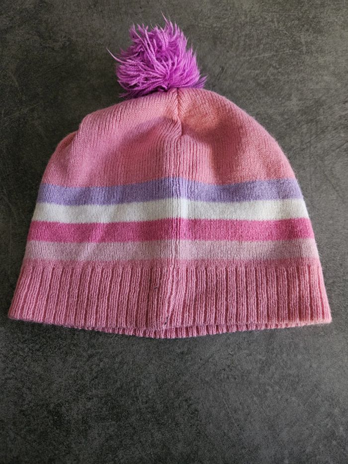 Bonnet hiver enfant fille - Taille unique - Peppa Pig - Rose lila - photo numéro 3