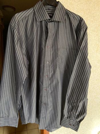 Chemise noire à rayures Yves Dorsey