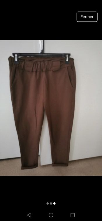 Pantalon chino chocolat