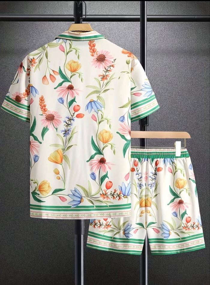 Ensemble chemise short florale Taille M neuf - photo numéro 2
