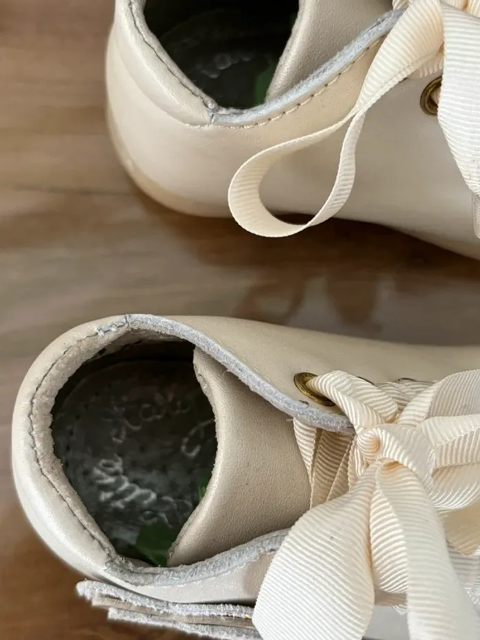 Chaussures filles beige doré cœur 18 Little Mary - photo numéro 5