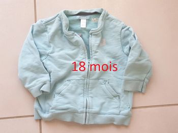1 veste turquoise 18 mois 80 cm marque obaibi