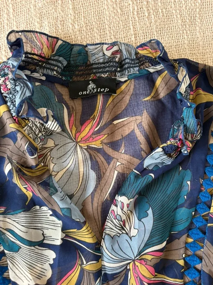 Blouse one step fleuri taille 38 coloré - photo numéro 2