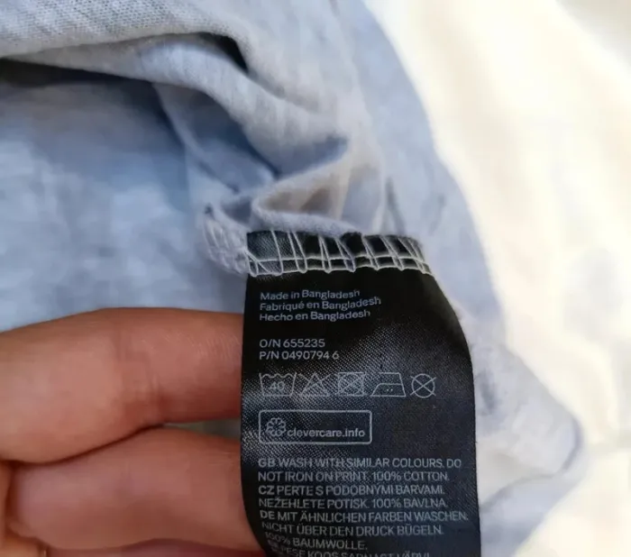 Robe manches courtes grise à points noire H&M 5/6ans - photo numéro 3