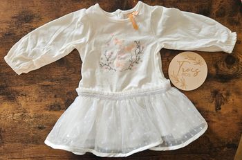 Robe blanche bébé fille