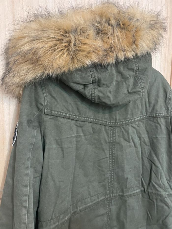 Parka kaki doublée fourrure style army - Gemo - Taille M - photo numéro 9
