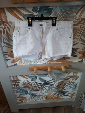 Short blanc été jeans