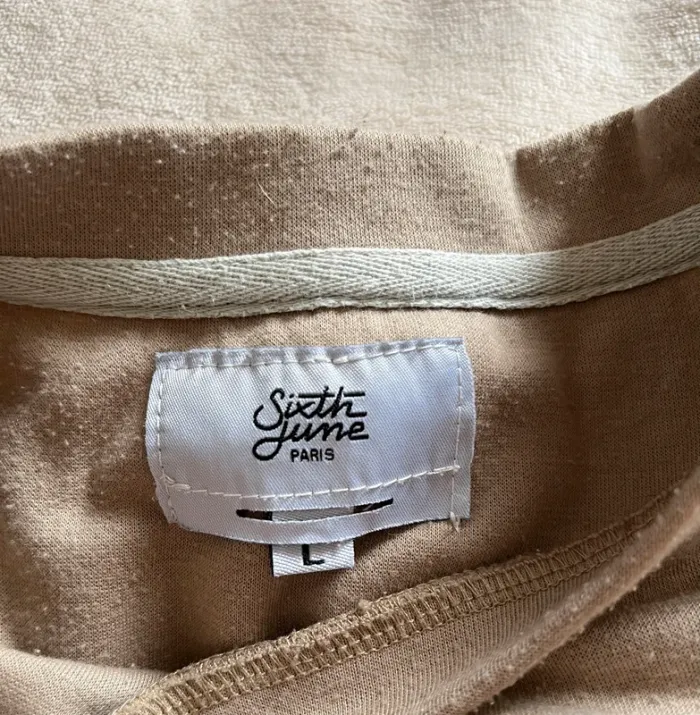 Sweat-shirt beige Sixth June - photo numéro 3