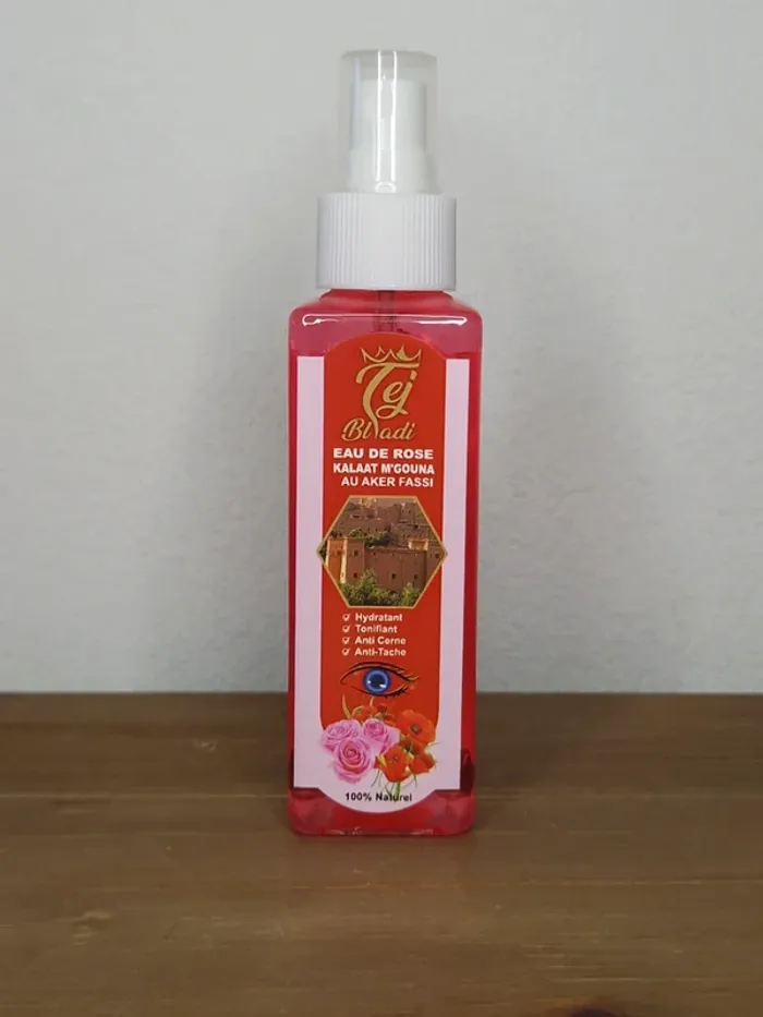 Eau de rose akkar fassi 100ml 100% naturelle