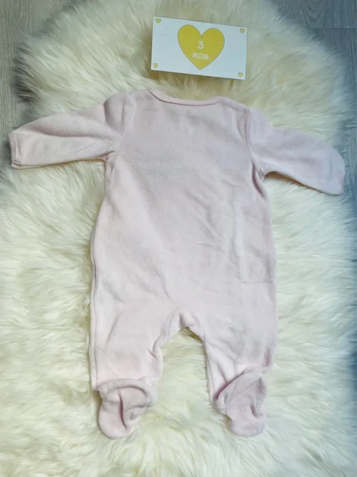 3 mois - pyjama velours licorne - photo numéro 3