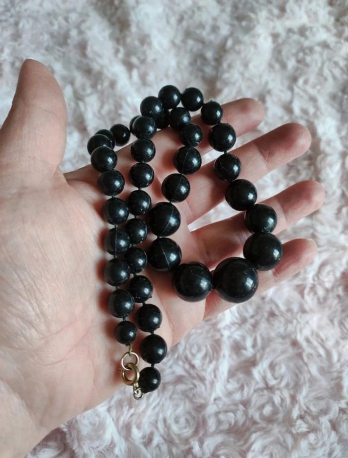 Lot de 4 colliers de grosses perles vintage inspiration 70's - photo numéro 6