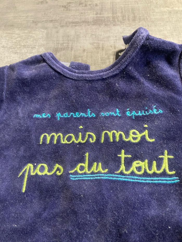 Pyjama velours 6 mois - photo numéro 2