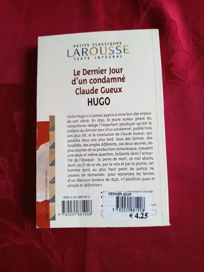 Livre le dernier jour d'un condamné - photo numéro 2