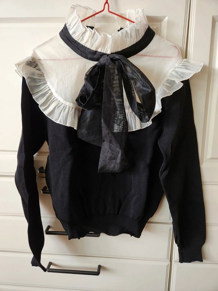 Blouse manches longues avec dentelle