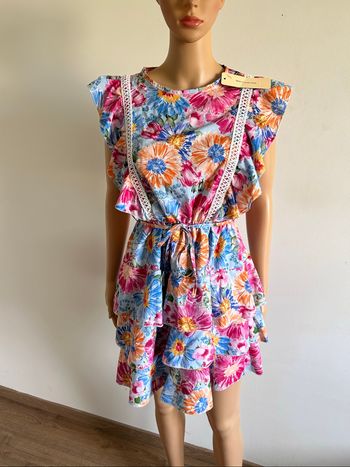 Robe d’été imprimée neuve sans manches New Collection taille unique