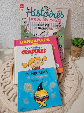 Lot de 4 livres enfants - Barbapapa, Mr&Mme