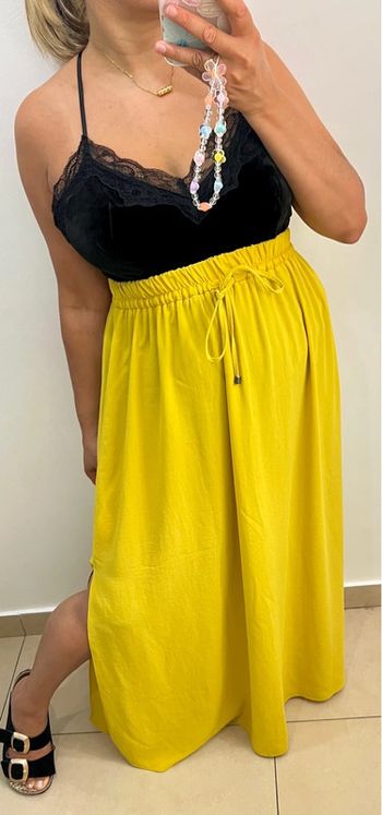 💛Jupe longue Zara fendu moutarde Taille M