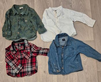 Lot 4 chemises 12 mois