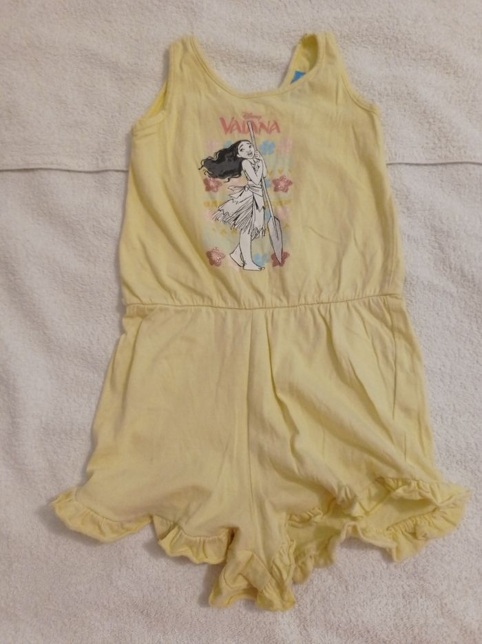 Robe short couleur jaune avec motif robe Disney taille 4 ans - photo numéro 2