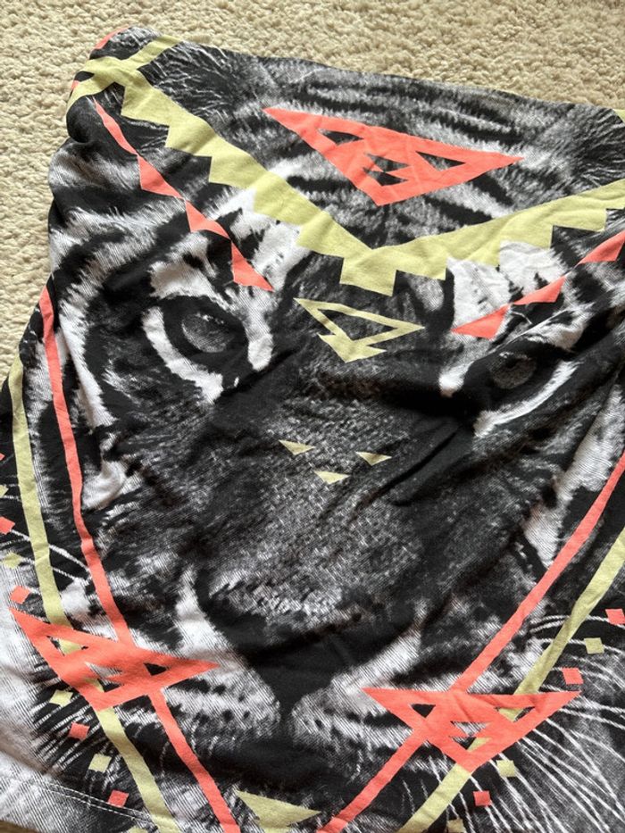 t-shirt bustier sans manche tête de tigre - photo numéro 2