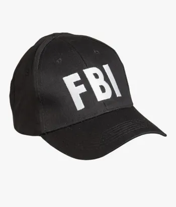 Casquette noire "FBI" - Taille Unique - Disponible en plusieurs quantité