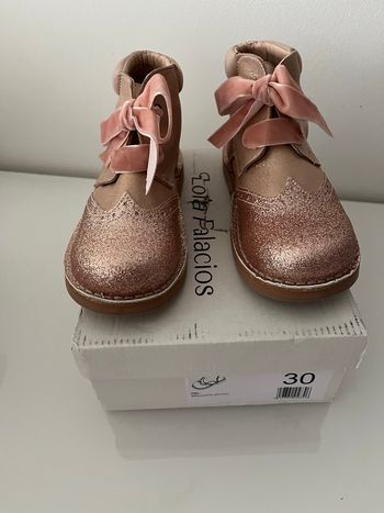 Bottines roses pailletées